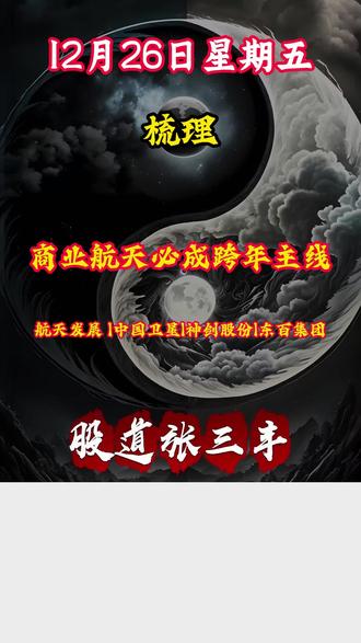 商业航天必成跨年主线!感谢平台#股票#股市#财经#超短线交易#股民