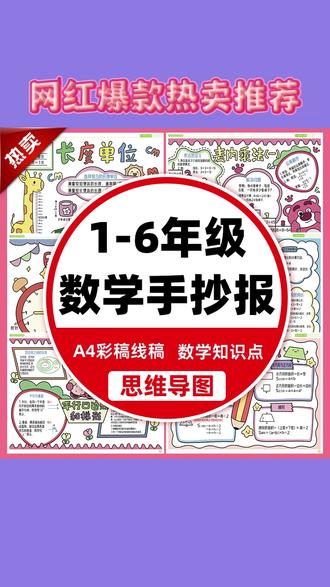 小学数学手抄报模板一二三四五六年级数学知识点小学生趣味学数学#小学数学 #手抄报模板 #趣味学习 #数学知识点 #小学生