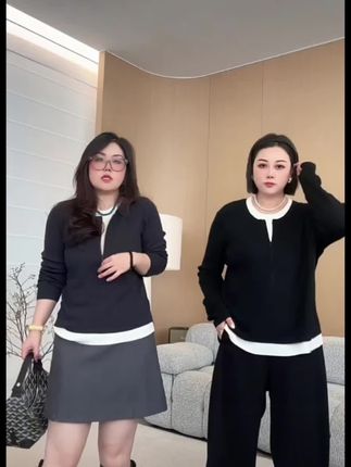 #大码女装 #微胖穿搭 #谁穿谁好看 #显瘦穿搭 #秋冬穿搭