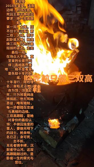 三双高跟鞋,十年无名身
2018年盛夏,滇南边境,刑场在即。死囚王丽平静提出要求:换一双高跟鞋。
第一双,太矮,压不住十年沉冤;第二双,太钝,撑不起卧底风骨;她连换三双,只为以最挺拔的姿态,走完最后一程。
在场众人不解,直至审判长骤然叫停,真相轰然落地——她不是毒枭,是失联十年的卧底。
十年潜行,隐姓埋名,身陷泥沼,以命为饵,顶罪赴死,只为将罪网连根拔起。世人骂她恶徒,唯有她知,每一步都踏在忠诚与黑暗的边缘。
三双高跟鞋,是她对身份的最后认领:不做囚笼里的罪人,要做光明下的战士。枪未响,名已正;身可死,志不折。
无名者铸丰碑,沉默者守山河。这双高跟鞋敲过的,是卧底一生的荣光与悲壮。