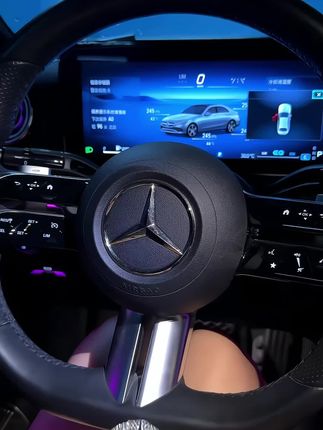 奔驰C200L C260L装饰A200L E300GLA200CLA GLC GLB方向盘标贴镶钻#汽车方向盘标贴#汽车用品#汽车好物推荐