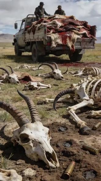 1990 年可可西里,百万只藏羚羊迁徙如金色河流;2000 年,仅剩不足 7 万只,盗猎卡车堆满血淋淋的皮毛,草原遍地剥皮尸体,惨不忍睹!
藏羚羊是可可西里特有哺乳动物,羊绒被誉为 “软黄金”,是高档围巾的顶级原料。1990 年前,这里生活着约 100 万只藏羚羊,每年夏季,成群迁徙至产仔地的场面震撼人心。它们冬季才长厚的绒毛,
90 年代,藏羚羊绒国际价飙升。盗猎者驾越野车、持半自动步枪疯狂扫射,一次便猎杀上百只,现场剥皮后弃尸草原,任由秃鹫啃食。甚至活剥未断气的藏羚羊,只留其眼中满是绝望。
1998 年,藏羚羊数量不足 7 万只,迁徙路线只剩遍地尸骸与散落羊角。1999 年可可西里自然保护区成立,巡山队员冒死反盗猎终迎转机 —— 如今草原上,盗猎遗留的弹壳与骸骨,仍在无声警示着曾经的创伤。#科普一下 #AI #藏羚羊 #保护动物