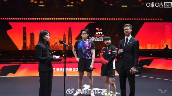 王楚钦采访金句逗乐全场 孙颖莎笑靥如花