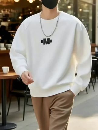 马克华菲长袖圆领字母男款卫衣秋季休闲百搭上衣运动时尚潮流情侣#时尚#男装#英俊