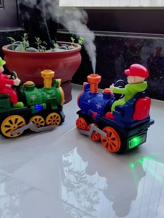 儿童电动蒸气小火车万向避障声光喷雾婴幼儿耐摔训练学爬玩具汽车#蒸汽小火车 #电动蒸汽小火车 #学爬玩具 #儿童玩具