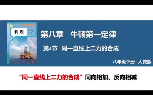 八年级下册物理第8章-第4节同一直线上二力的合成
“同向相加,反向相减”🍉#初中物理怎么学 #创作者中心 #创作灵感 #物理 #初中生