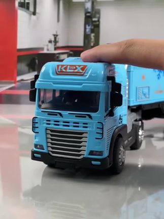 #儿童合金冷藏车#玩具#海鲜货柜车#模型声光运输车仿真卡车#男孩玩具车