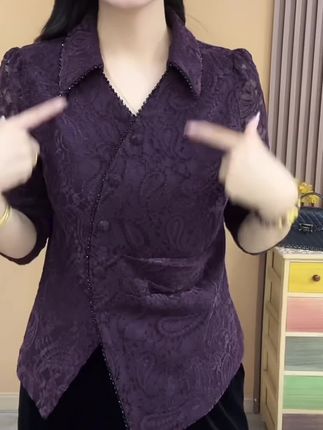 京亲2025秋季长袖植绒蕾丝衬衫领开衫气质百搭显瘦女人味上衣