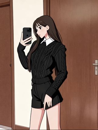 #学院风穿搭 #显瘦搭配 #黑色系穿搭 #毛衣控 #显瘦穿搭