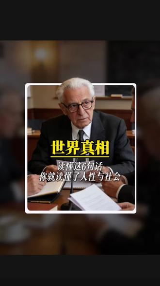 读懂这6句话,你就读懂了人性与社会#哲学#人性