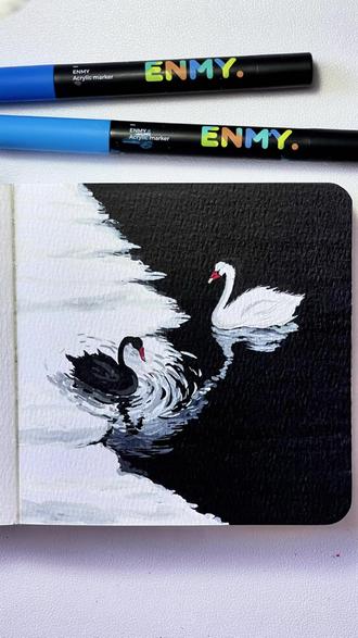 一分钟如何画出治愈系光影同游黑白天鹅?
新手教程,零基础也能轻松学会!
#跟着抖音学画画 #零基础学画画 #手绘教程 #天鹅 #黑白系