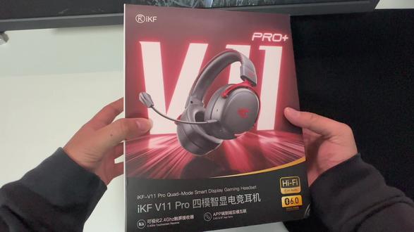 带可视化接收器的四模无线头戴式电竞耳机? iKF V11 Pro 2.0它来了!#iKF #iKF电竞耳机 #FPS耳机 #iKFV11Pro