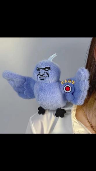 【鸟都不鸟你】热梗蓝鸟抽象表情包玩偶可站肩录音猎奇搞怪毛绒公仔#抽象#搞怪#高颜值#好物分享#公仔