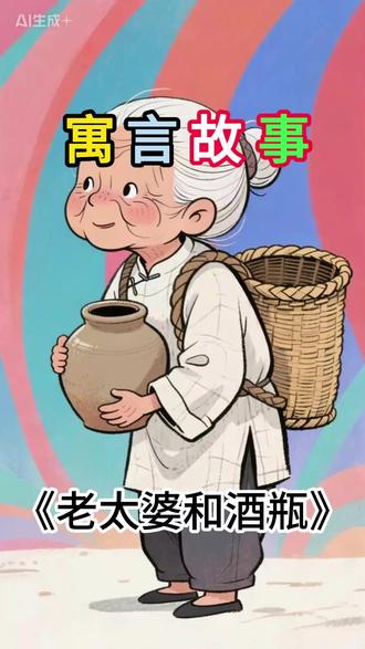 寓言故事 | 《老太婆和酒瓶》 #儿童睡前故事 #寓言故事 #伊索寓言 #老太婆和酒瓶