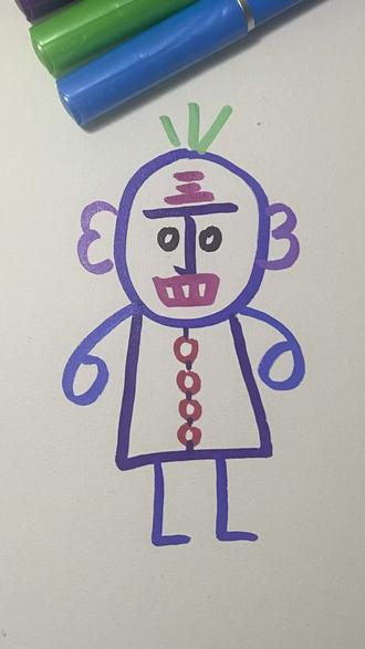 小时候的回忆。#小人简笔画 #简笔画 #儿童搞笑 #儿童简笔画 #丁老头画法