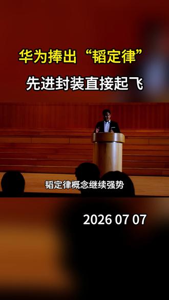 华为捧出“韬定律”,先进封装直接起飞
