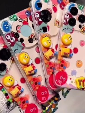 适用苹果15/华为/vivo/oppo/小米彩点m豆电镀大视窗支架手机壳#好物推荐#爆款热卖中#可爱到爆炸💥#仙女必备