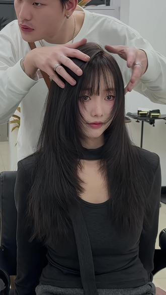 2分钟教会你 百分之99的女生能剪的显脸小刘海#显脸小刘海#法式刘海#焦作做头发#焦作剪发#焦作发型设计子轩