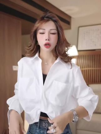 韩版小众通勤polo领小衫女2025年秋季新款休闲风百搭简约长袖衬衫#爆款热卖中 #好物推荐🔥 #抖音小助手 #大数据推荐给有需要的人 #今日分享