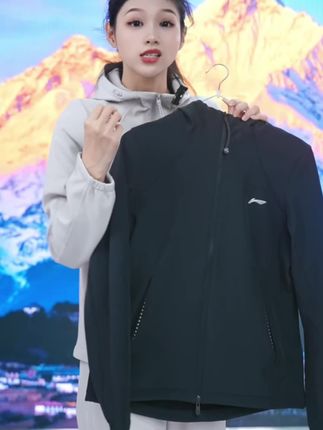 李宁官方连帽外套女款流光风秋冬加绒保暖防泼水运动风衣AFDVE78#时尚冲锋衣#时尚休闲外套#时尚百搭外套#洋气时尚外套#显瘦外套