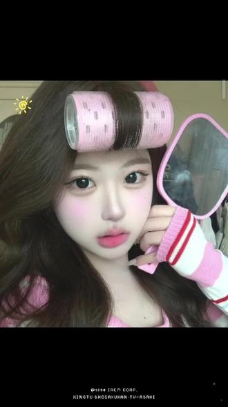 #卷发筒 #大号卷发神器 #刘海卷发器#高颅顶蓬松夹 网红空气刘海卷发筒蓬松夹化妆八字内扣自粘定型夹可爱发卡卷发棒