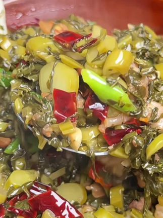 贵州高山农家青菜苔冲菜冲鼻子菜辣菜腊菜新鲜蔬菜#青菜苔 #冲菜 #下饭菜 #咸菜#农家美食 @DOU+小助手 @DOU+好生意