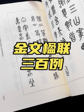 金文楹联三百例,学习古文字的难得宝库,书中内容丰富,供您参考学习~#写字是一种生活 #金文 #书法创作