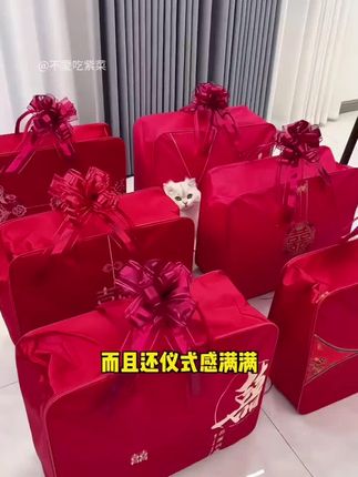 结婚陪嫁收纳袋婚庆四件套红色喜被装棉被的包装袋子缎面牛津手提#嫁妆被子收纳袋#喜被收纳袋 #结婚被子收纳袋 #红色收纳袋 #婚庆用品
