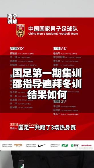 邵佳一首次带队,国足冬训结果如何 国足迪拜冬训落幕,邵佳一首次带队交出答卷#国足 #冬训 #足球