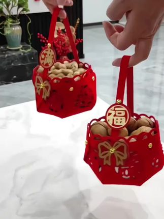 乔迁手提蓝#福到我家 #手工灯笼 #红色喜庆 #礼物推荐