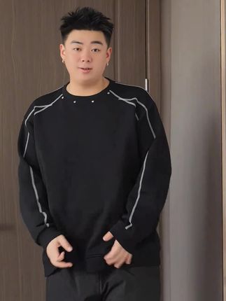 重磅秋季男士卫衣外套2025新款爆款美式男生情侣圆领宽松春秋男款#卫衣 #外套 #上衣 #情侣装 #重磅卫衣