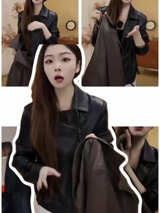 小个子想穿皮衣?选这件就对了!海宁短款皮衣,春季新款超显瘦,还特显气质,穿上超美,快入手!#皮衣 #女神穿搭 #时尚单品 #时髦穿搭 #女神穿搭