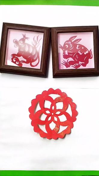 具有缠绕效果的窗花是怎么剪的呢?一起来学一学吧#民间手艺 #剪纸#剪窗花#剪纸教程#我的手工作品