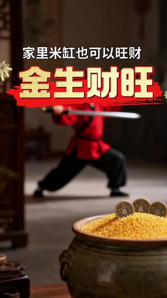 米缸放三枚硬币,守住全家财与福 #燕郊造办处太极国术馆