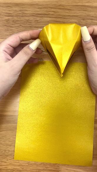 今日折纸教程 狗头金 #手工折纸#折纸教程#叠元宝#折金元宝#传统习俗