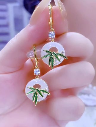 一生一次的花开,一生一世的相伴 #竹子耳饰 #时尚饰品 #国风耳环 #首饰控