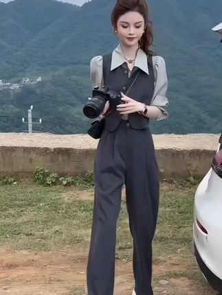 #简约穿搭 #时尚气质穿搭 #春秋新款 #三件套 #新款时尚女装