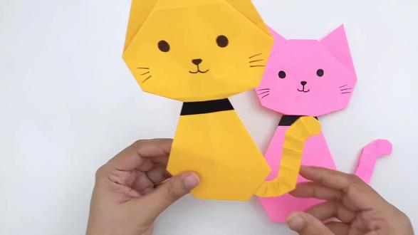 今天我们来制作折纸猫! #手工折纸 #折纸猫 #折纸教程 #抖音折纸