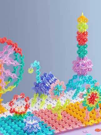 儿童雪花片积木拼插加厚积木拼装拼图幼儿园男孩插片女孩益智玩具 #儿童雪花片 #雪花片 #积木 #积木搭建 #儿童玩具