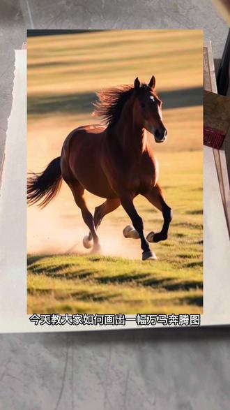 万马奔腾图手绘#绘画#素描#艺术画