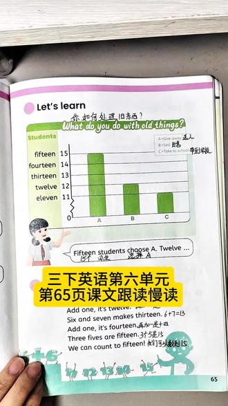读课文啦/三下英语第六单元第65页课文跟读慢读 #生活服务热点中心 #小学英语 #课文跟读英语 #三下英语第六课 #课文翻译