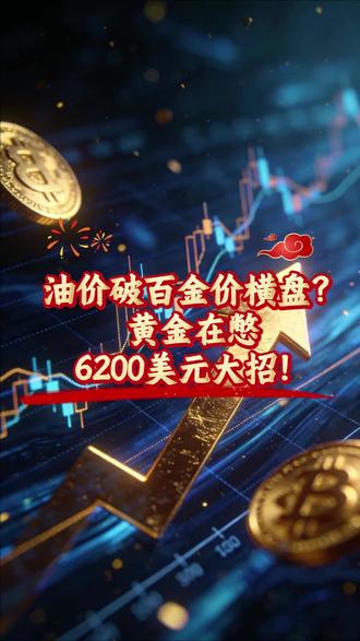 油价破百金价横盘?黄金在憋6200美元大招!#市场分析 #黄金 #金价