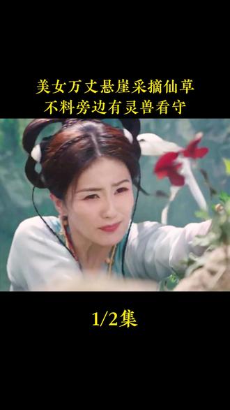 美女万丈悬崖采摘仙草差点摔死 #电视剧解说
