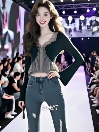#休闲减龄穿搭 #内搭外穿都好看 #秋冬穿搭 #洋气百搭 #蕾丝上衣时尚百搭