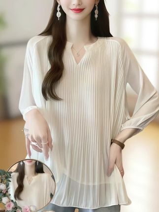 #夏季穿搭 #大码女装 #遮肉显瘦遮肉减龄 #优雅气质 #别致漂亮洋气小衫