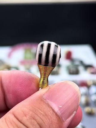 文玩配饰珠改黑白三张分体三通尺寸9.5mm#文玩配饰 #万物皆可盘 #文玩 #文玩手串 #文玩爱好者