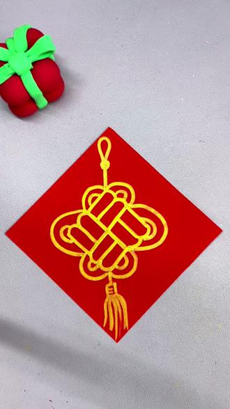 超简单的中国结画法 #一起学画画 #简单画#简笔画#简单易学 #中国结