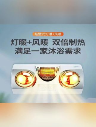 国际电工壁挂式浴霸两灯三灯暖风暖一体挂墙挂壁浴室吹风取暖灯#郝邵文推荐#浴霸#取暖灯#浴霸推荐#郝邵文