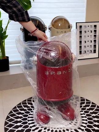 太空人音乐垃圾桶家用2025新款#卧室 客厅高颜值潮玩创意带盖大容量#随时随地标记一下