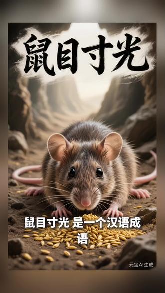 鼠目寸光#动物#涨知识 #成语